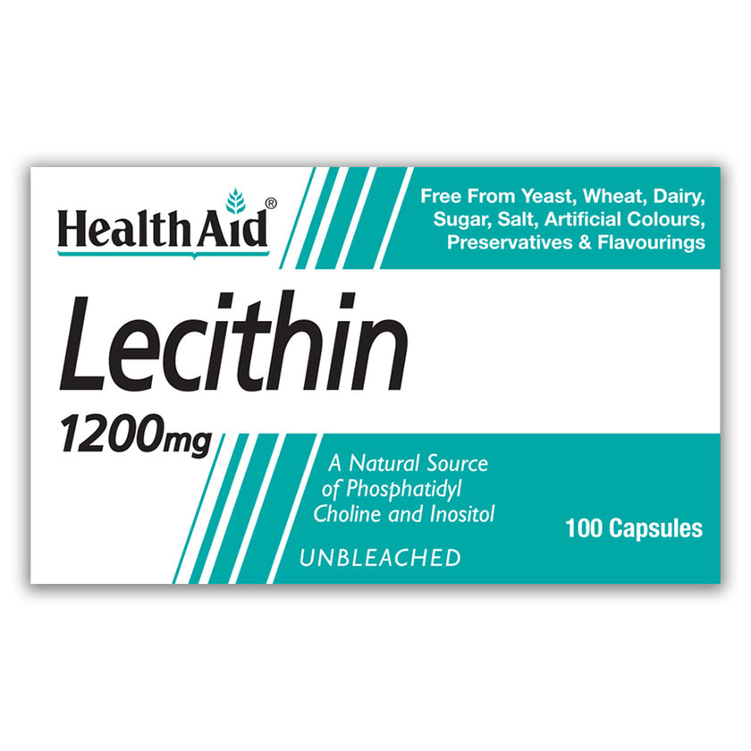 HealthAid Lecithin 1200mg (unbleached) Capsules