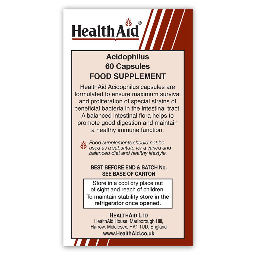 HealthAid Acidophilus (100 million) 60's Vegicaps