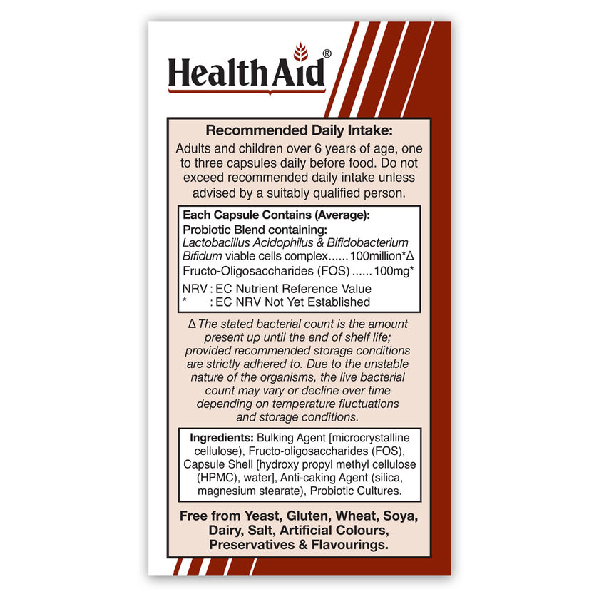 HealthAid Acidophilus (100 million) 60's Vegicaps