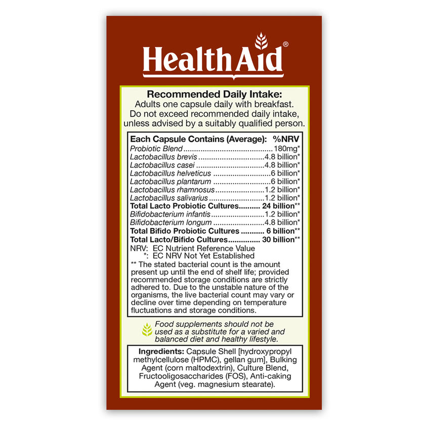 HealthAid MoodProbio 30 Billion Probiotic Cultures