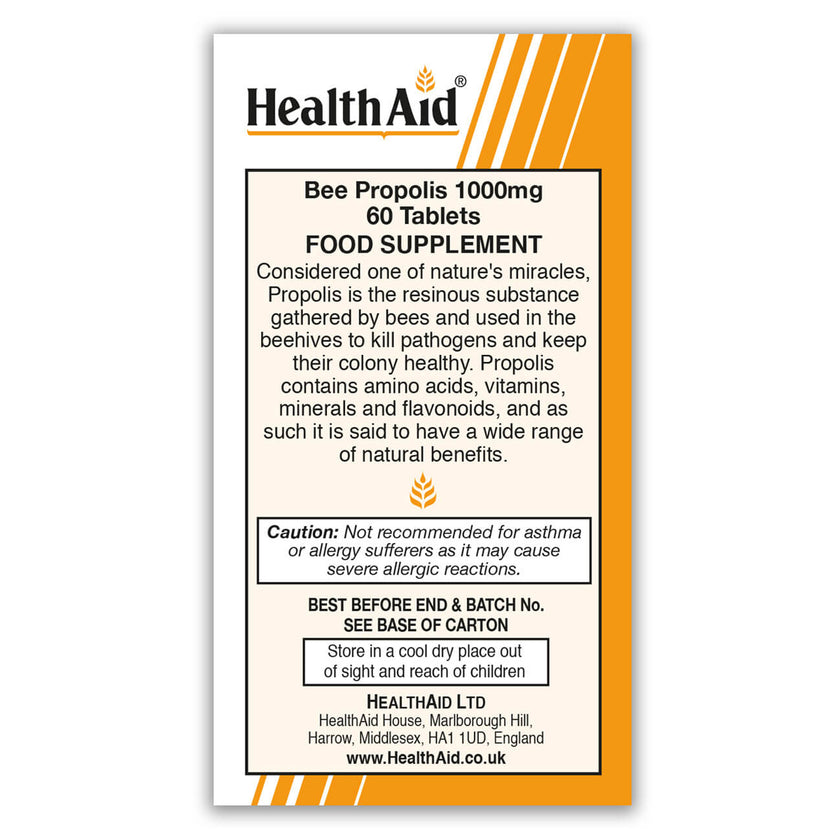 HealthAid Bee Propolis 1000mg Tablets
