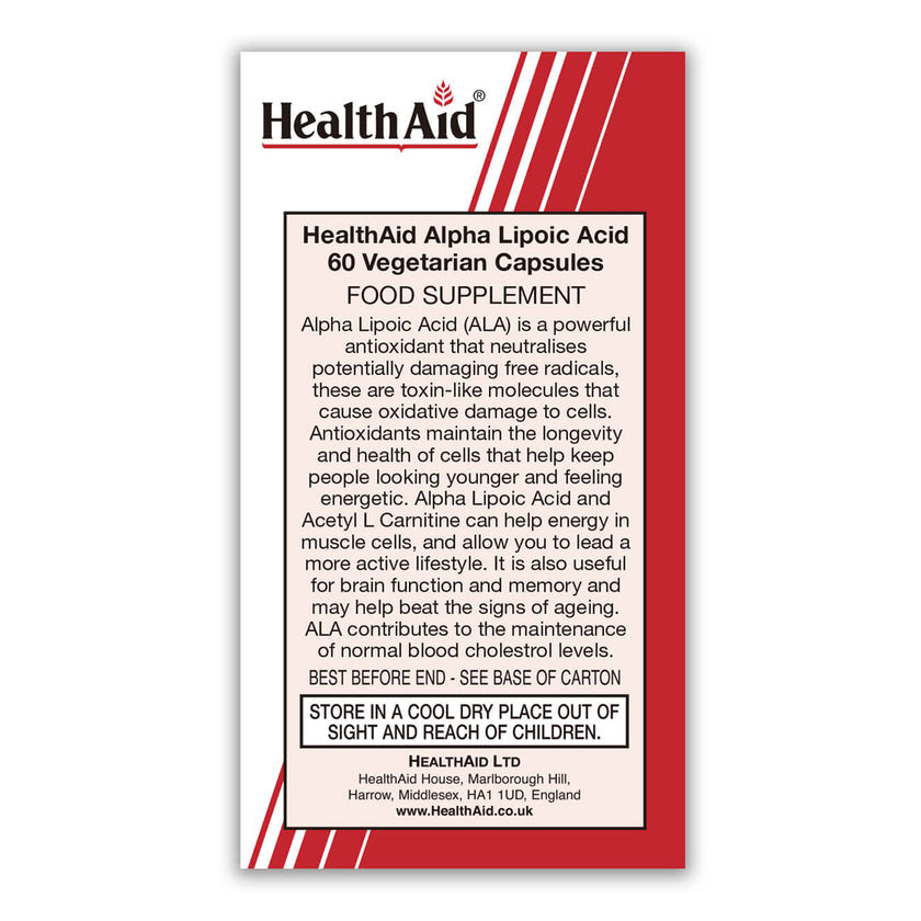 HealthAid Alpha Lipoic Acid 250mg