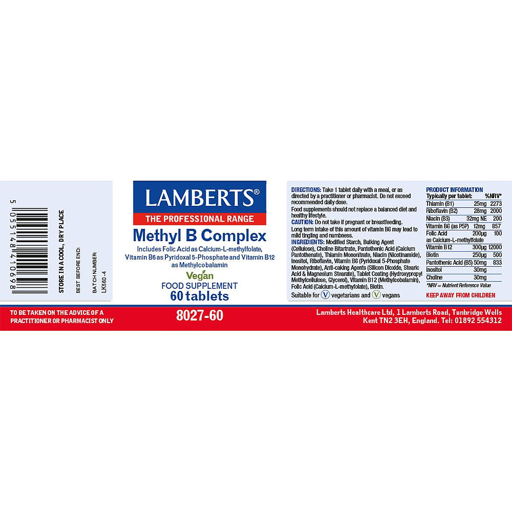 Lamberts Methyl B Complex 60 tablets