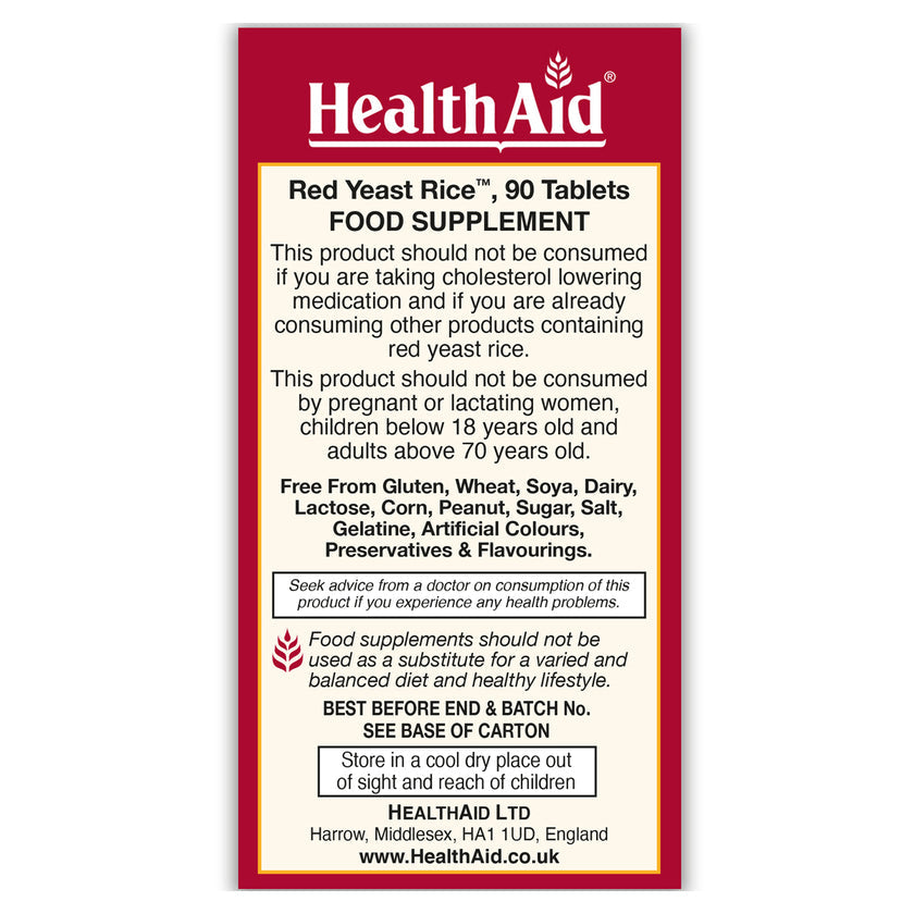 HealthAid Red Yeast Rice Tablets