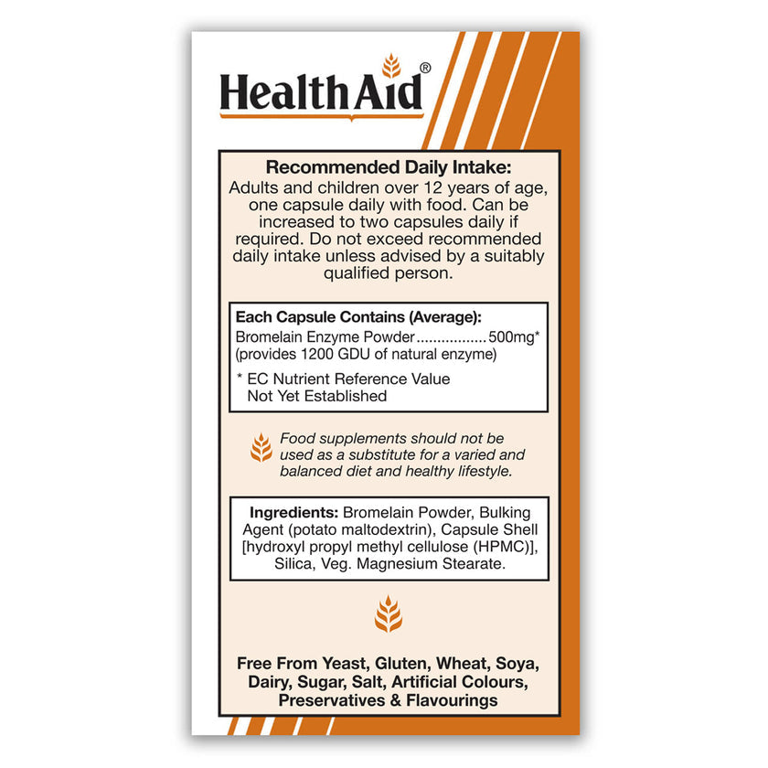 HealthAid Bromelain 500mg Vegicaps