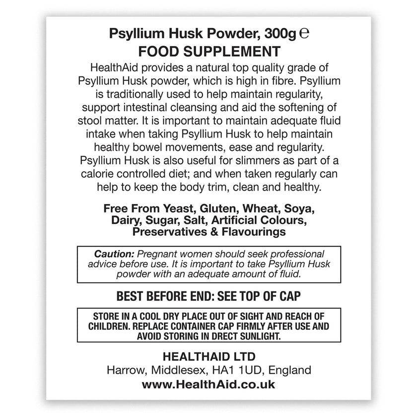 HealthAid Psyllium Husk Fibre 300g Powder