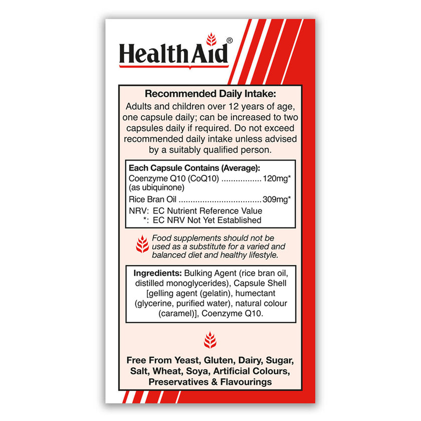HealthAid CoQ10 120mg (Coenzyme Q10) Capsules