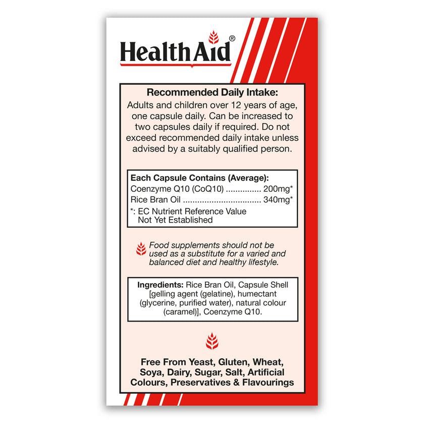 HealthAid CoQ10 200mg (Coenzyme Q10) Capsules