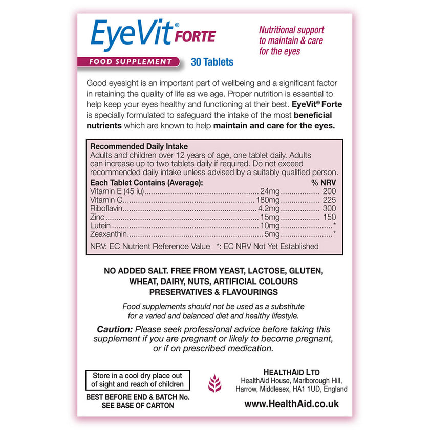 HealthAid EyeVit® Forte Tablets
