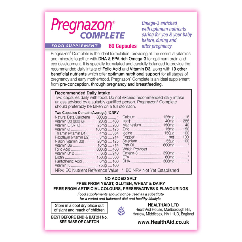 HealthAid Pregnazon® Complete Capsules