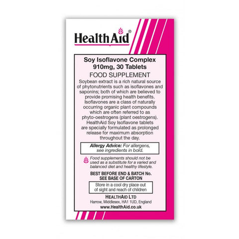 HealthAid Soya Isoflavone Complex 910mg Tablets