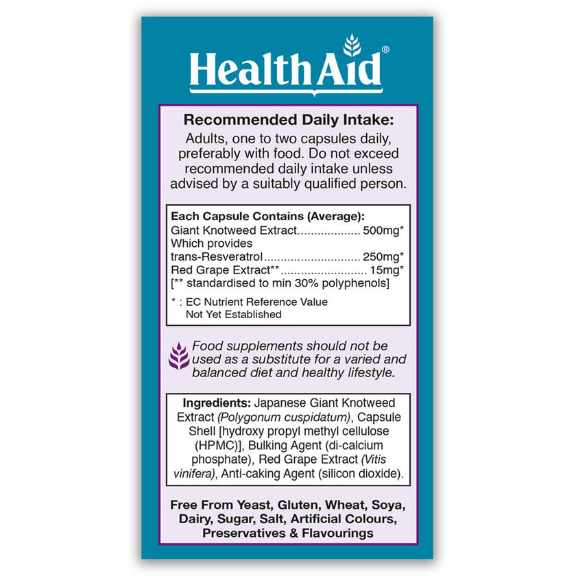 HealthAid Resolife® (Resveratrol 250mg) Capsules