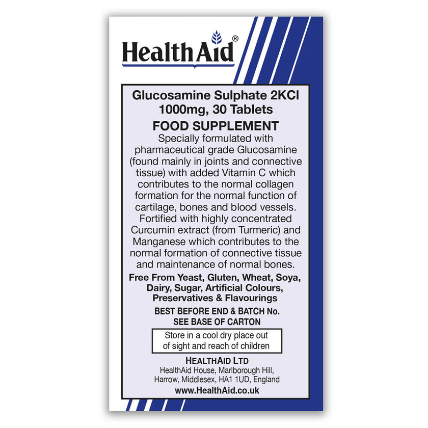 HealthAid Glucosamine Sulphate 2KCl 1000mg Tablets