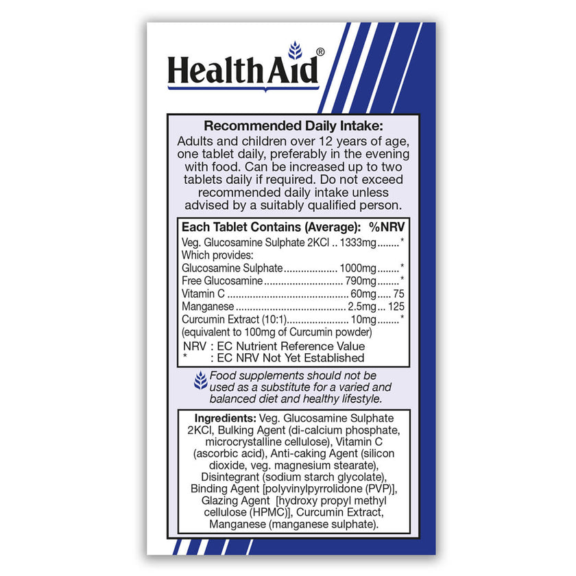 HealthAid Glucosamine Sulphate 2KCl 1000mg Tablets
