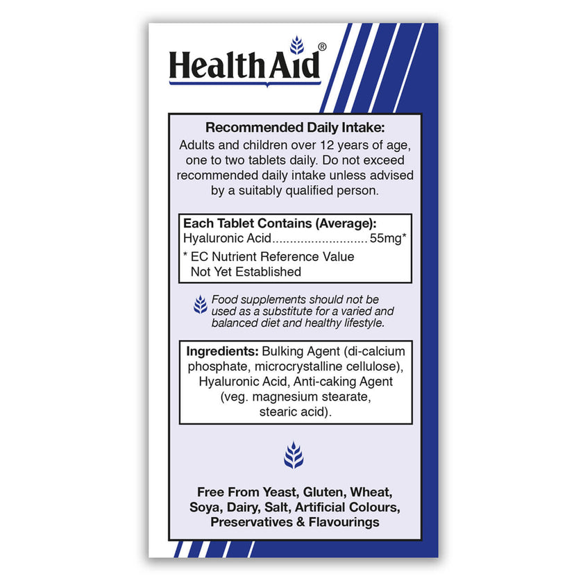 HealthAid Hyaluronic Acid 55mg Tablets