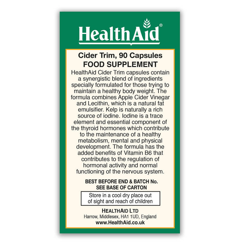 HealthAid Cider Trim Capsules