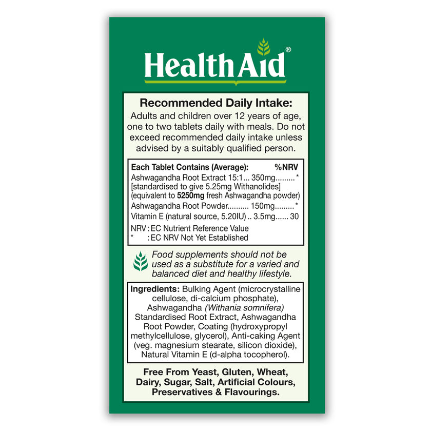 HealthAid Ashwagandha Root Extract Tablets