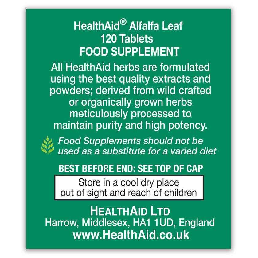 HealthAid Alfalfa Leaf 700mg Tablets