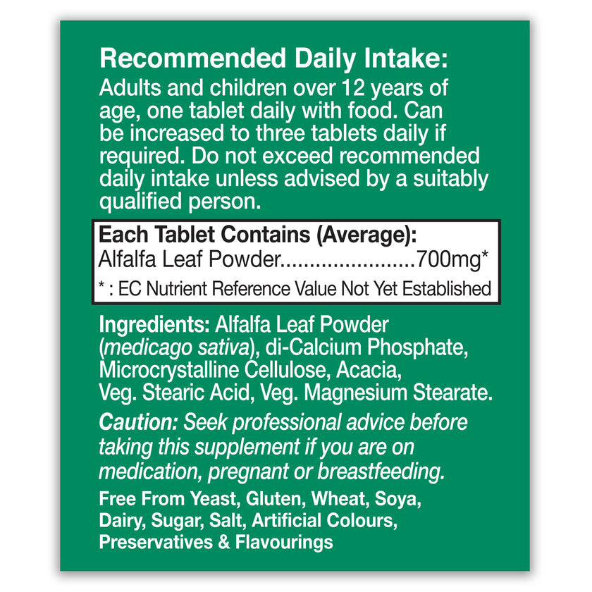 HealthAid Alfalfa Leaf 700mg Tablets