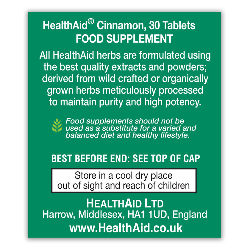 HealthAid Cinnamon 850mg Capsules