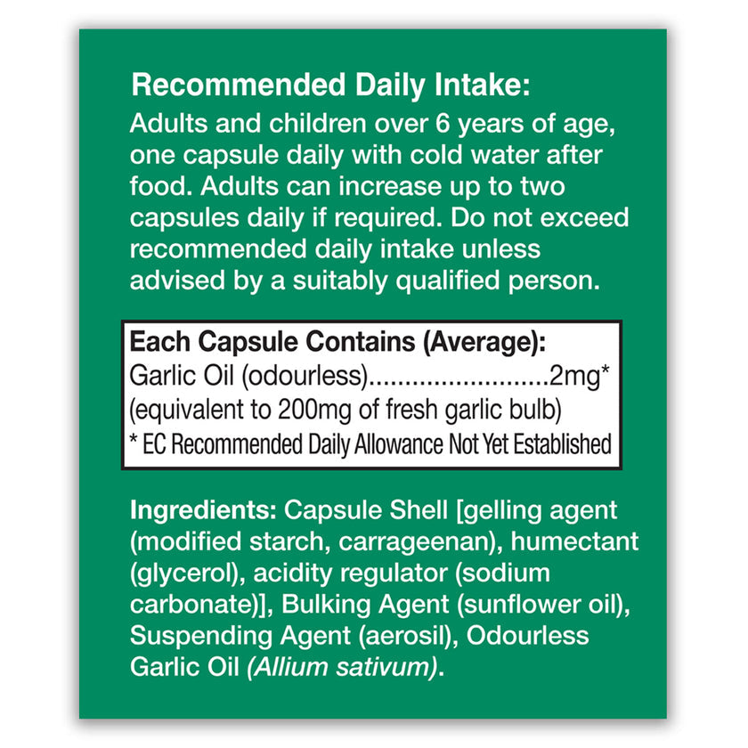 HealthAid Garlic Oil 200mg Capsules