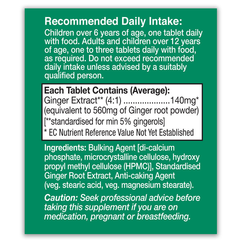 HealthAid Ginger Extract 560mg Tablets