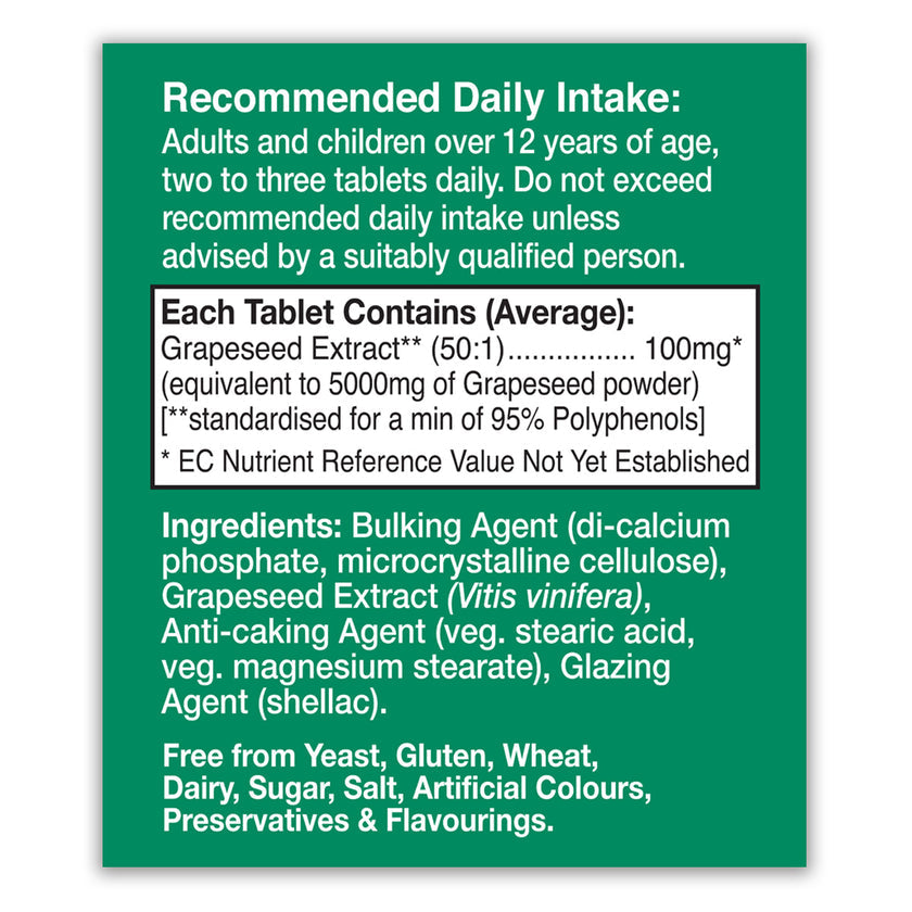 HealthAid Grapeseed Extract 100mg Tablets