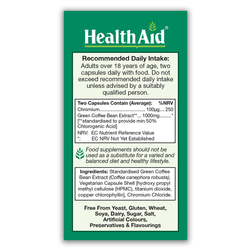 HealthAid Green Coffee Bean Extract Vegicaps