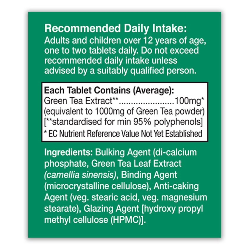 HealthAid Green Tea Extract 100mg Tablets