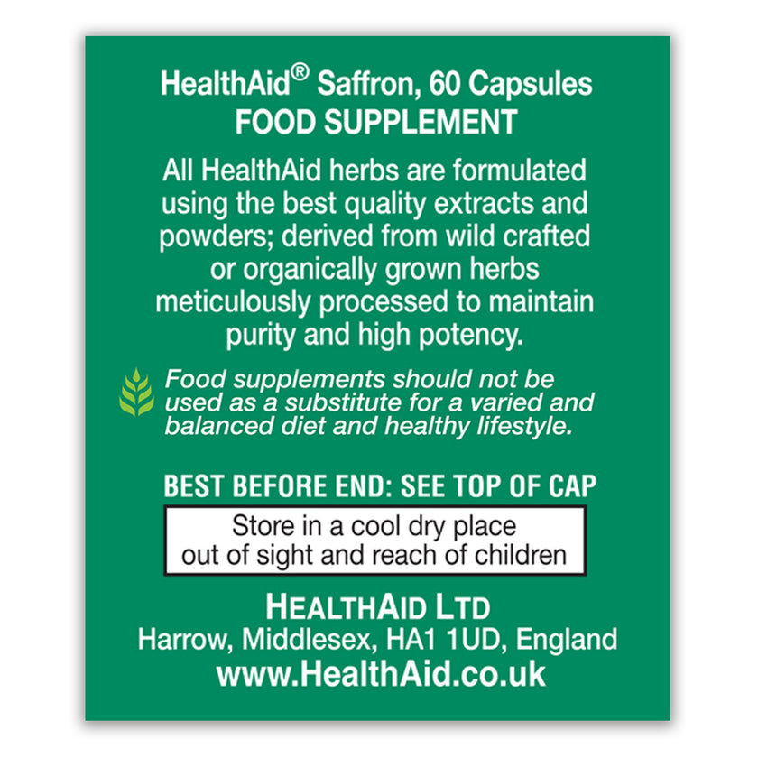 HealthAid Saffron 177mg Capsules