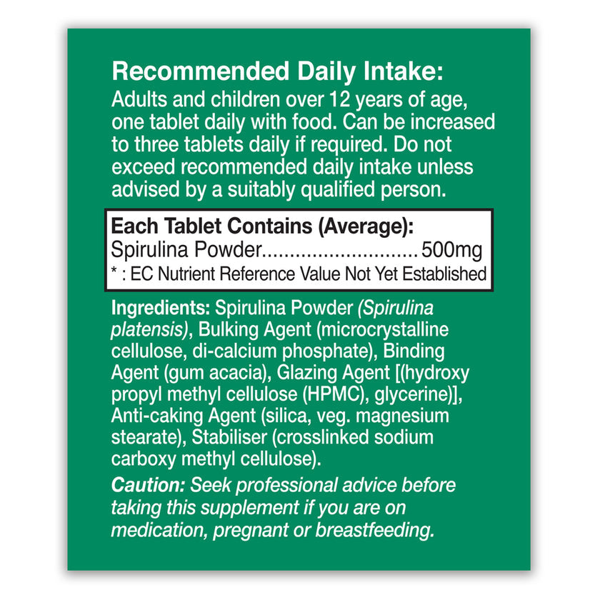 HealthAid Spirulina 500mg Tablets