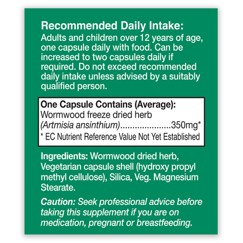 HealthAid Wormwood 350mg Vegicaps