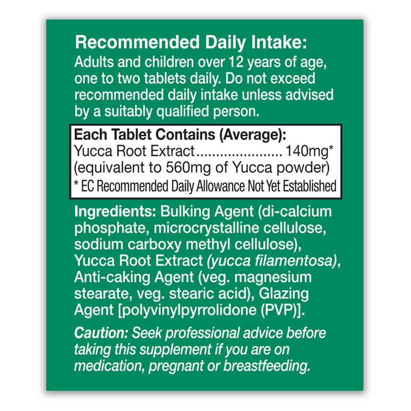 HealthAid Yucca Root 560mg equivalent Tablets