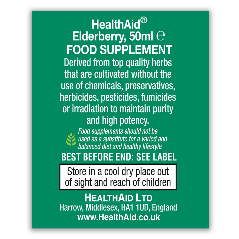 HealthAid Elderberry (Sambucus nigra) Liquid