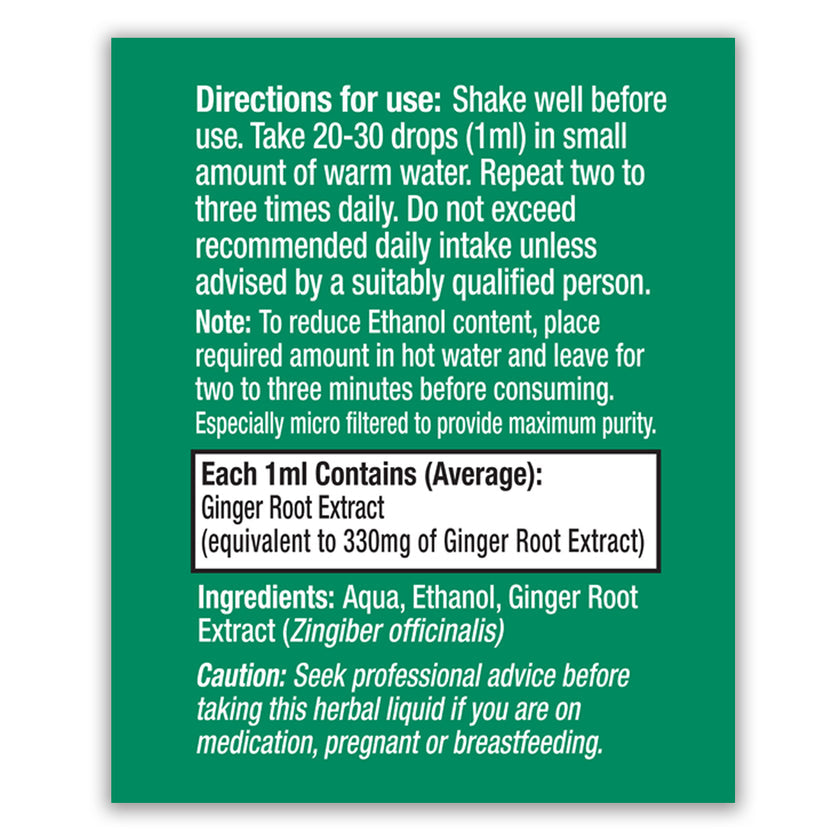 HealthAid Ginger Root (Zingiber officinale) Liquid