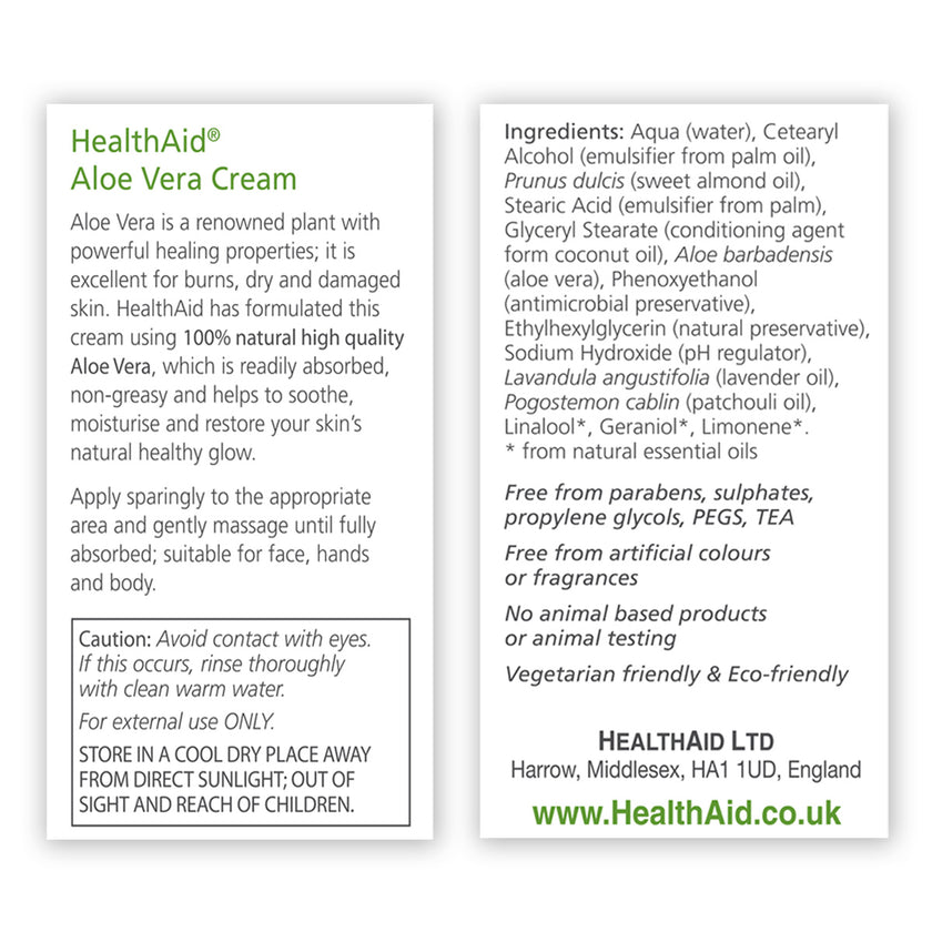 HealthAid Aloe Vera High Potency Cream