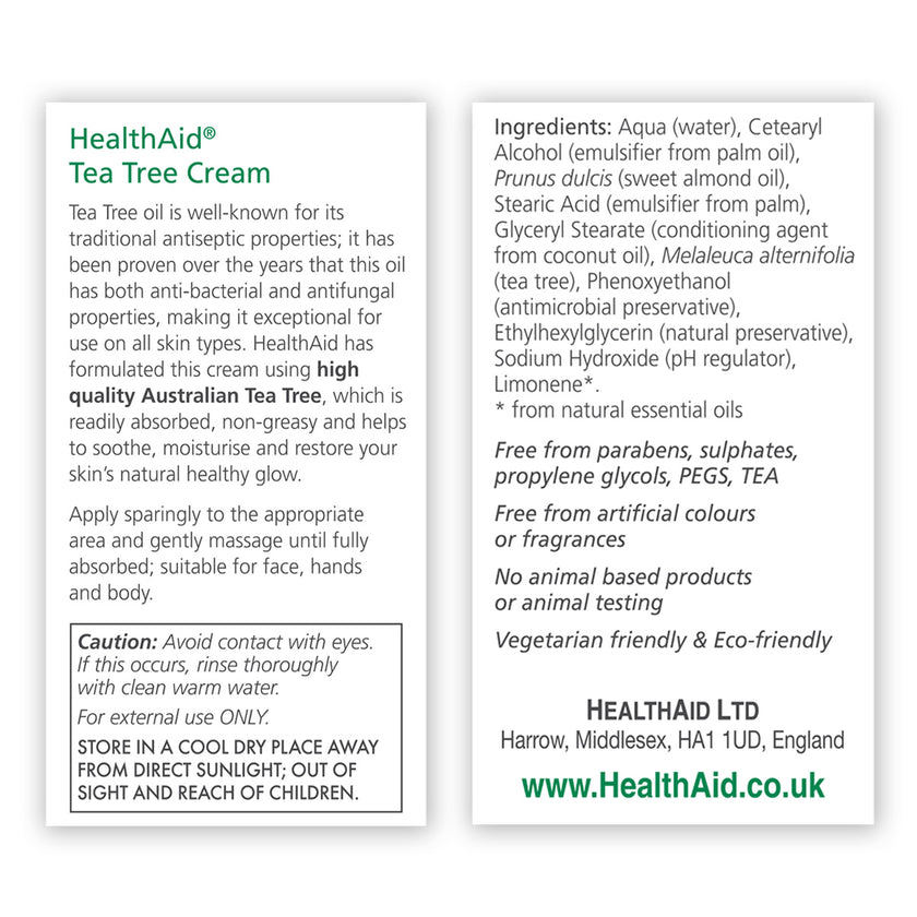 HealthAid Tea Tree Cream
