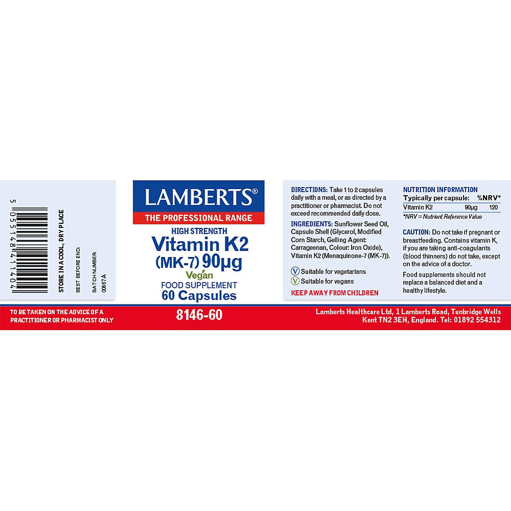 Lamberts Vitamin K2 90µg 60 capsules