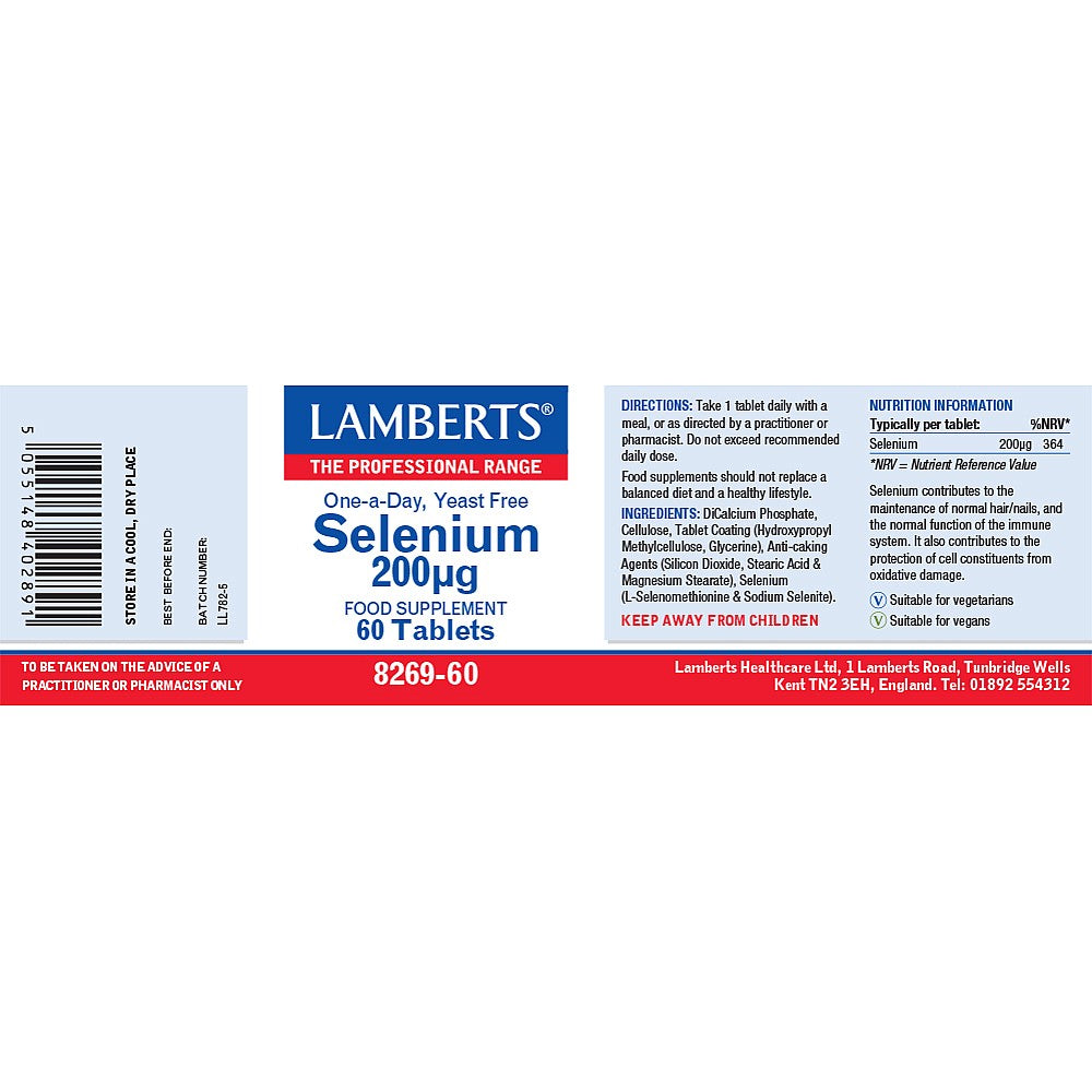 Lamberts Selenium 200µg 60 tablets