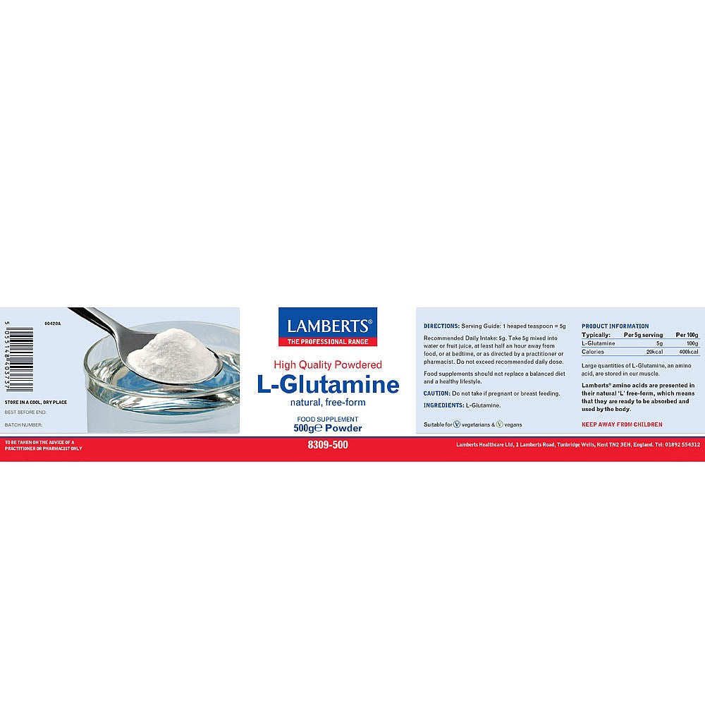 Lamberts L-Glutamine 500g Powder