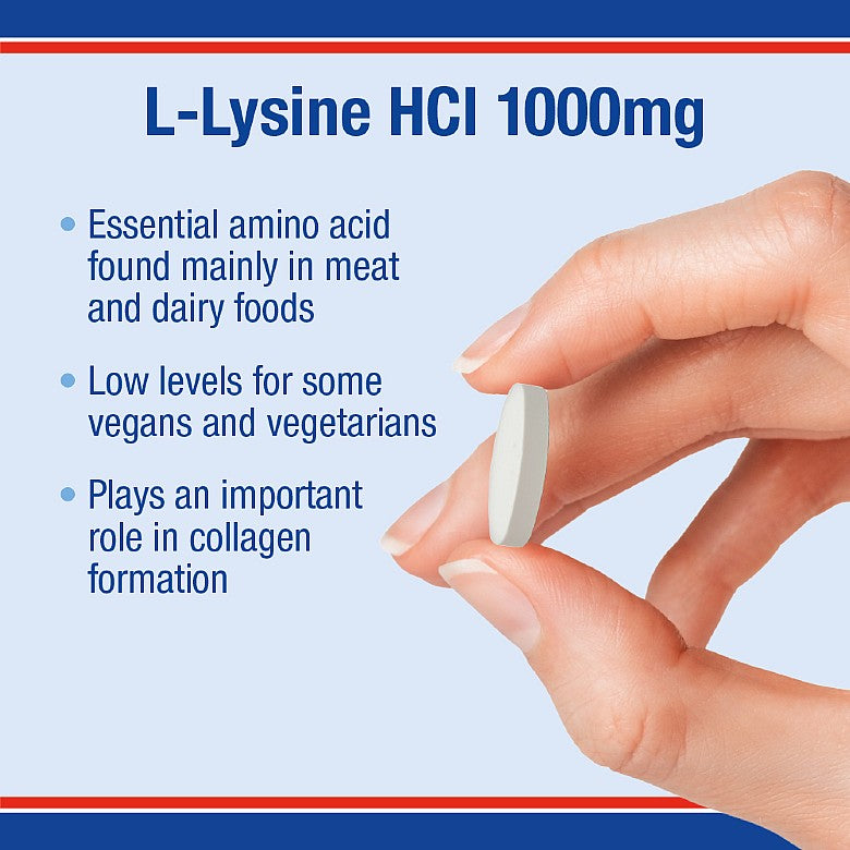 Lamberts L-Lysine 1000mg 120 tablets