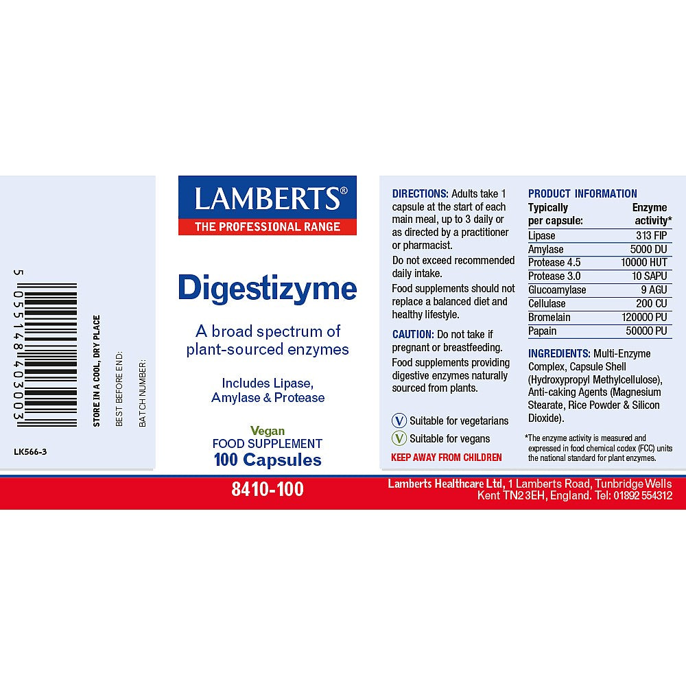 Lamberts Digestizyme® 100 Capsules