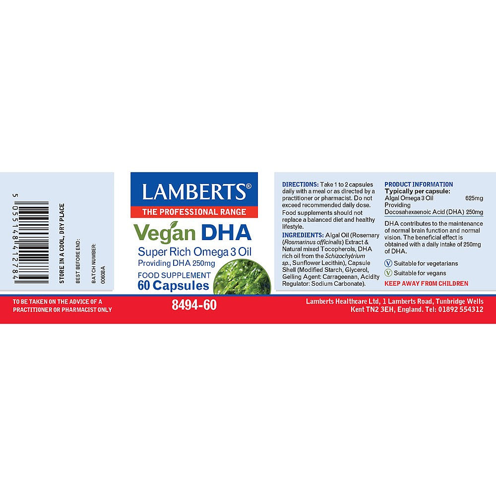 Lamberts Vegan DHA 60 capsules
