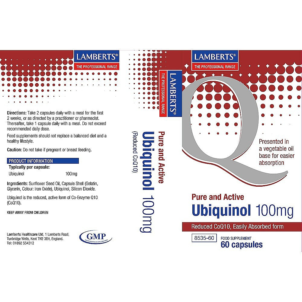 Lamberts Ubiquinol 100mg 60 capsules