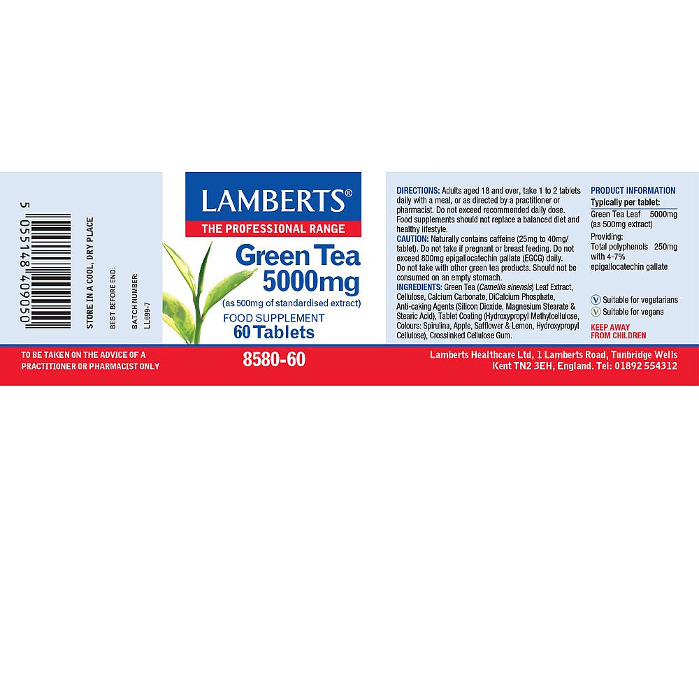 Lamberts Green Tea 5000mg 60 tablets