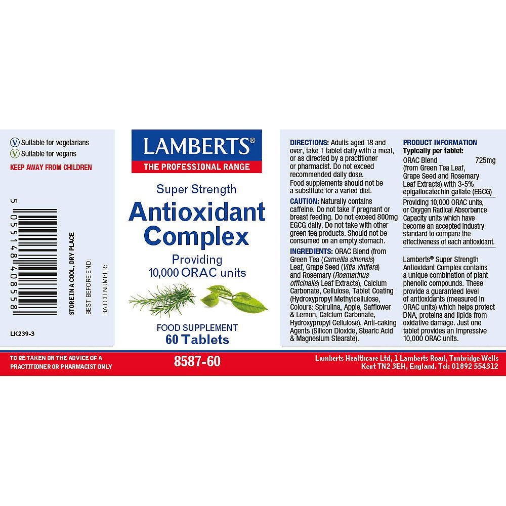 Lamberts Super Strength Antioxidant Complex 60 tablets