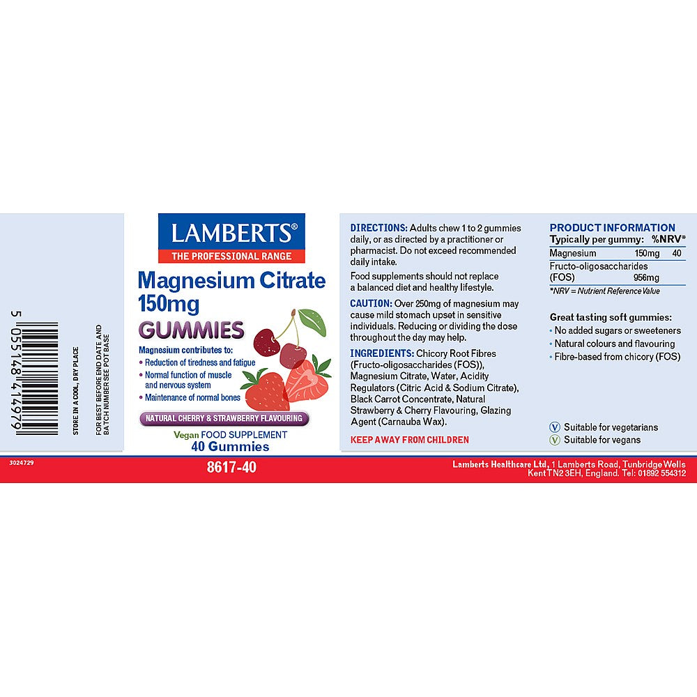 Lamberts Magnesium Citrate Gummies