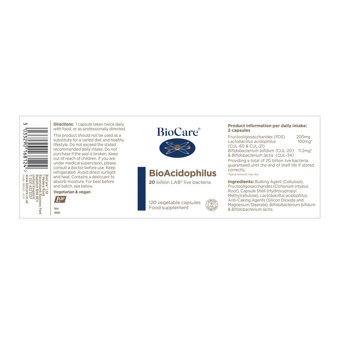 BioCare BioAcidophilus Capsules image 1