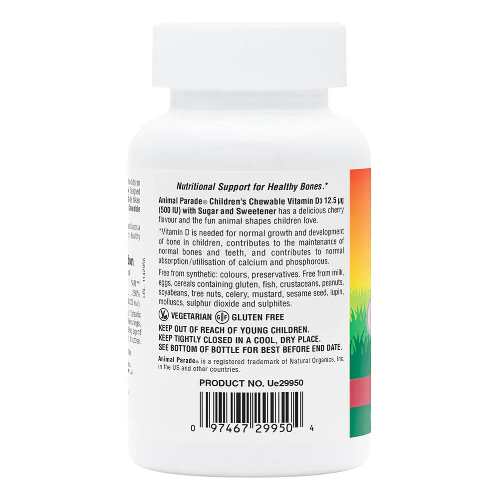 NaturesPlus Animal Parade® Vitamin D3 500 IU Children's 90 Chewables image 2