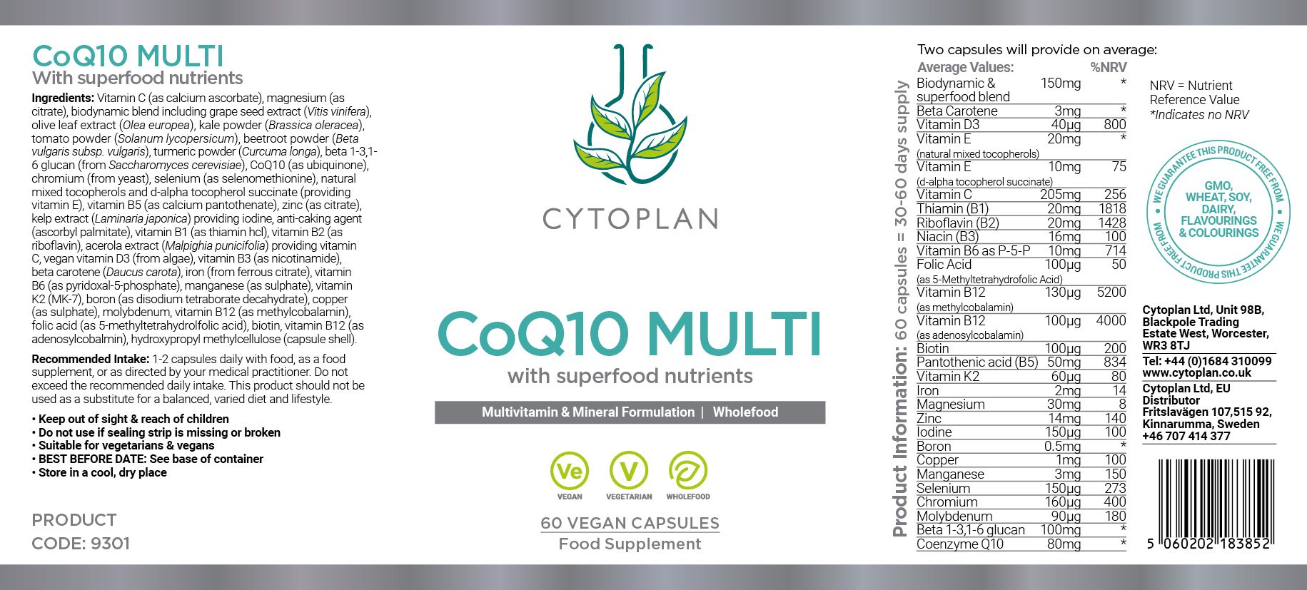 Cytoplan CoQ10 Multi